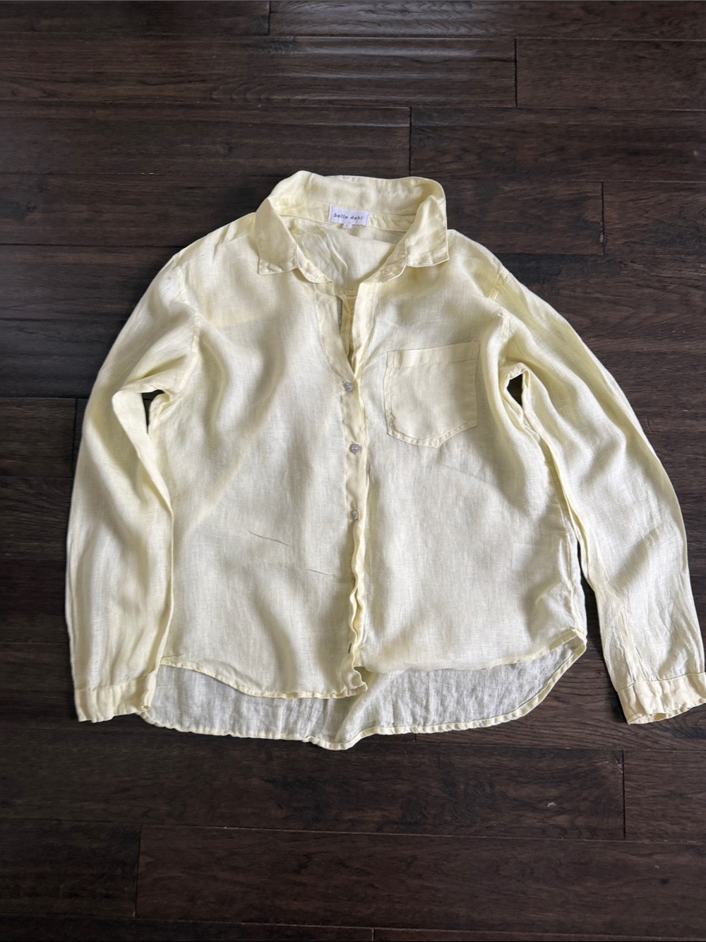 Bella Dahl Light Yellow Button-Down Shirt